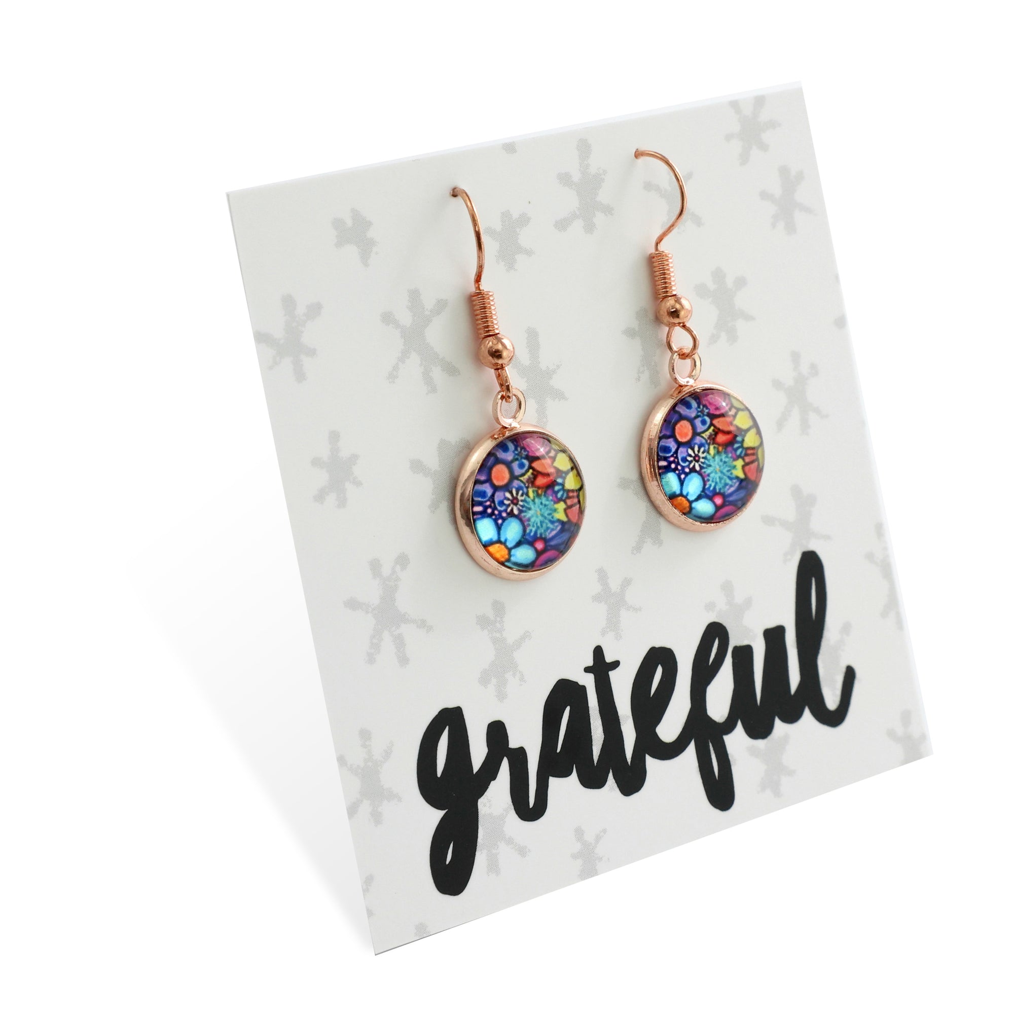 Heart & Soul Collection - Grateful - Rose Gold Dangle Earrings - Forever Young (12032)