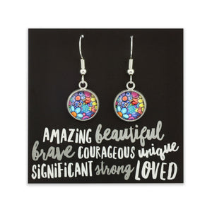 Heart & Soul Collection - Amazing Beautiful Brave - Bright Silver Dangle Earrings - Forever Young (11945)