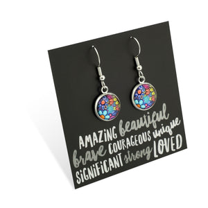 Heart & Soul Collection - Amazing Beautiful Brave - Bright Silver Dangle Earrings - Forever Young (11945)