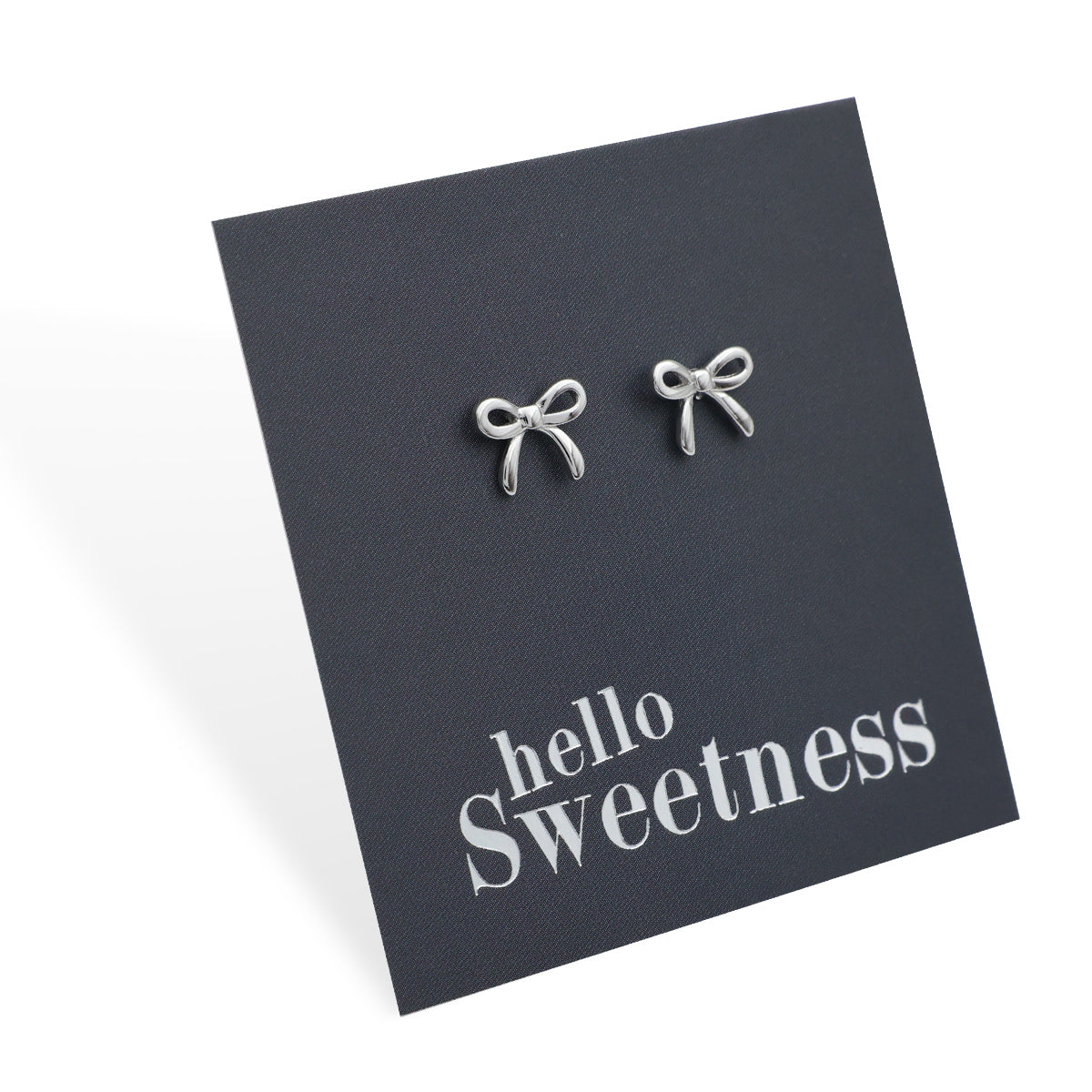 Tiny Bows - Sterling Silver Studs - Hello Sweetness (8906-R)