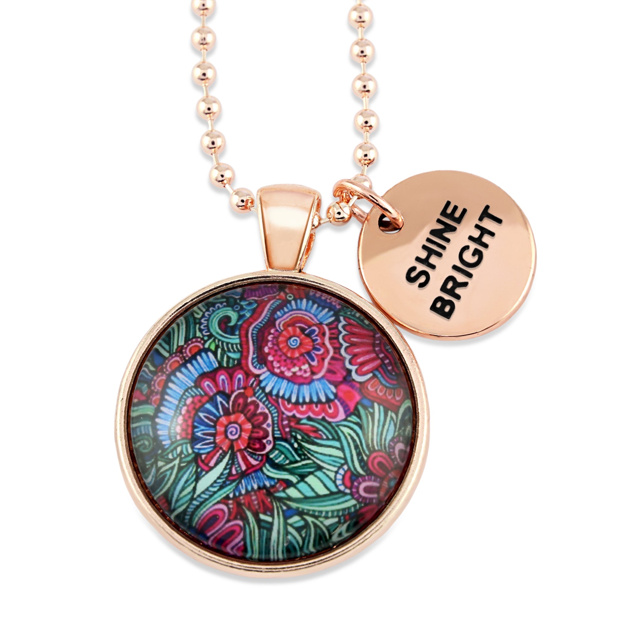 FLORAL WONDERS - Rose Gold 'SHINE BRIGHT' Necklace - Lillian (10712)