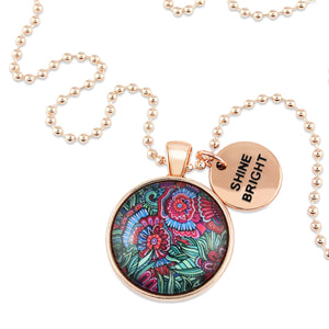 FLORAL WONDERS - Rose Gold 'SHINE BRIGHT' Necklace - Lillian (10712)