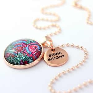 FLORAL WONDERS - Rose Gold 'SHINE BRIGHT' Necklace - Lillian (10712)