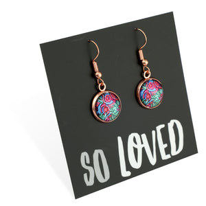 FLORAL WONDERS - So Loved - Rose Gold Dangle Earrings - LILLIAN (11131)