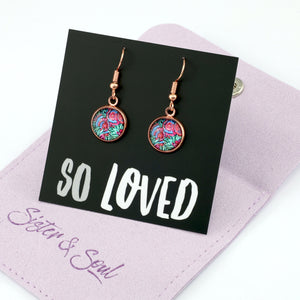 FLORAL WONDERS - So Loved - Rose Gold Dangle Earrings - LILLIAN (11131)