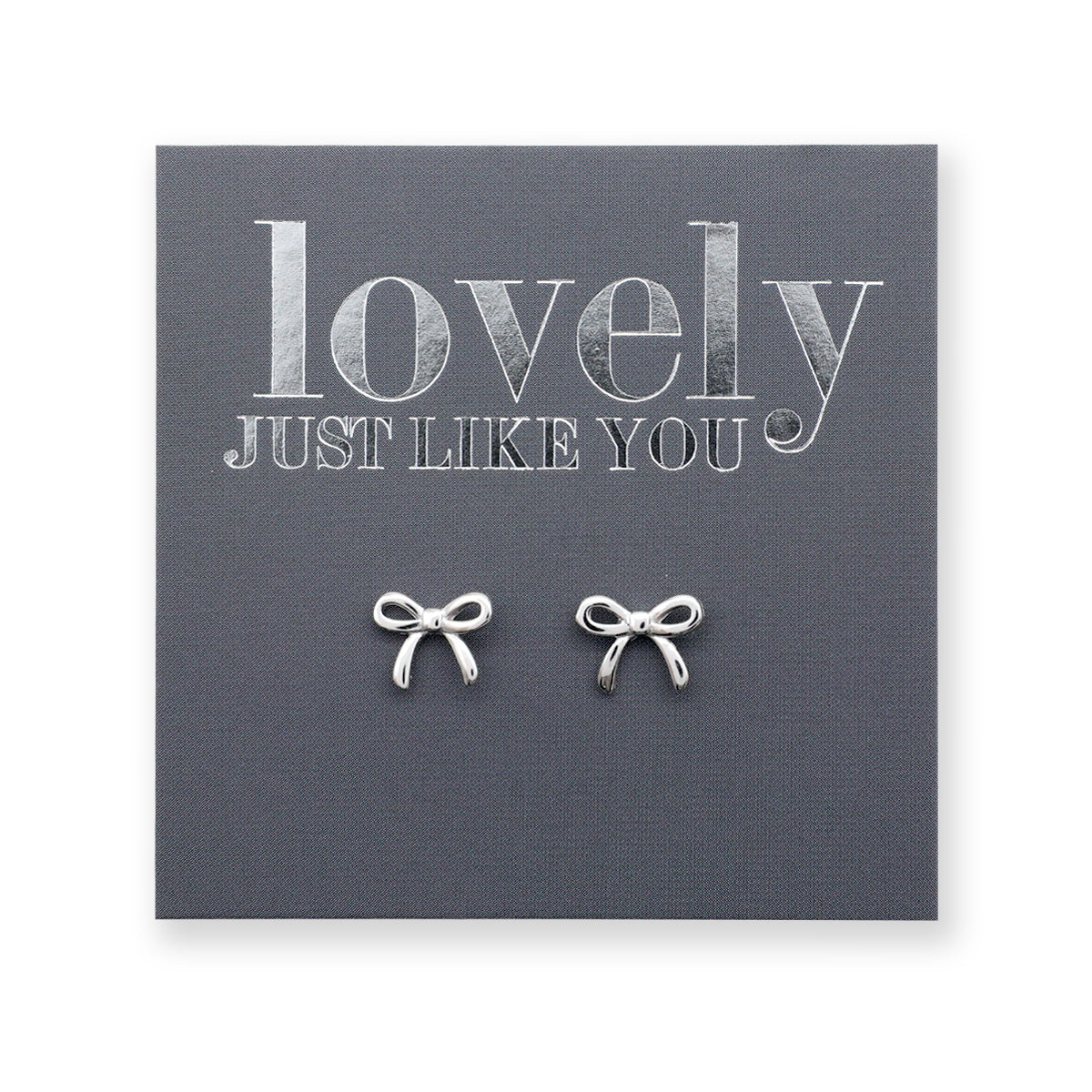 Tiny Bows - Sterling Silver Studs - Lovely Just Like You (9710-R)