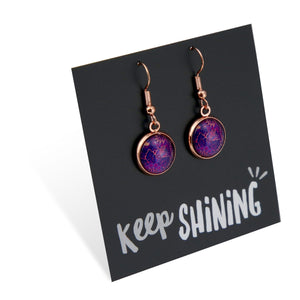 Heart & Soul Collection - Keep Shining - Rose Gold Dangle Earrings - Maze (12831)