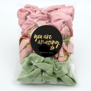 SCRUNCHIES 3 pack - PINEAPPLES (S03)