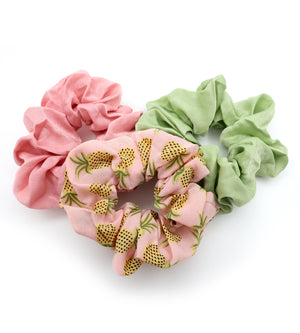 SCRUNCHIES 3 pack - PINEAPPLES (S03)