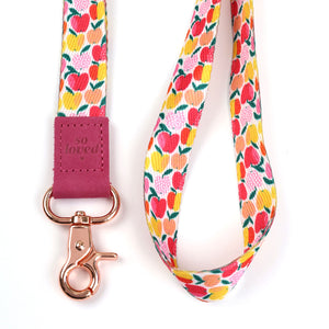 LANYARD with embossed words - PINK APPLE