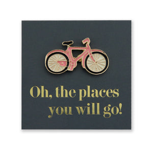 Lovely Pins! Oh, The Places You Will Go! - Bicycle Enamel Badge Pin - (12235)