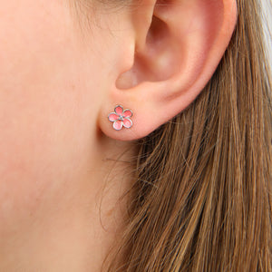 Pink Blossom Stud - Sterling Silver Stud - So Loved (8211-F)