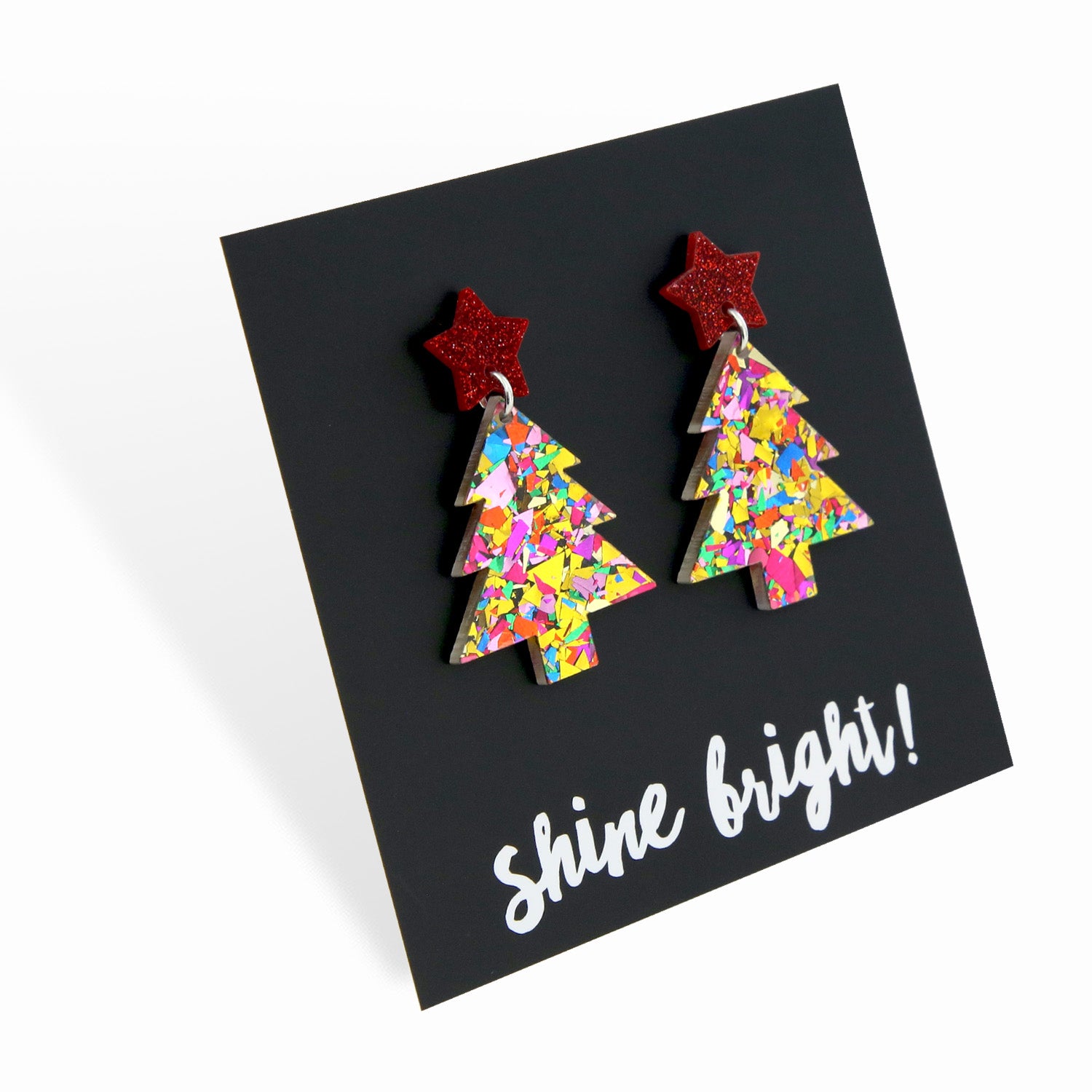 Acrylic & Resin Dangles - 'Shine Bright' - Feliz Sparkle Christmas Tree  (11254)