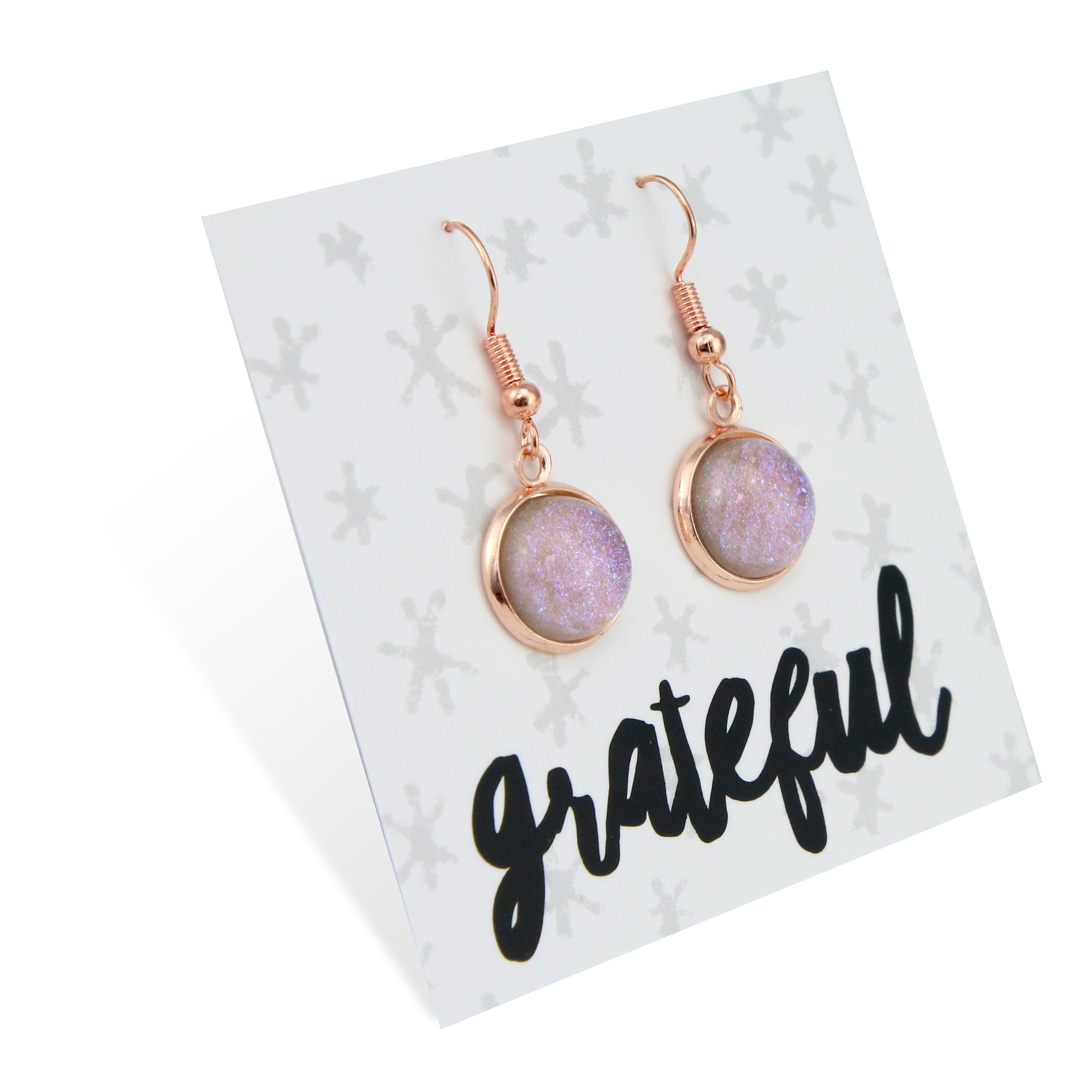 SPARKLEFEST - Grateful - Rose Gold Dangles - Aurora Shimmer (11253)