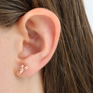 Sterling Silver Earring Studs - Love Just For You - BUNNY & CARROT Rose Gold (9614-F)