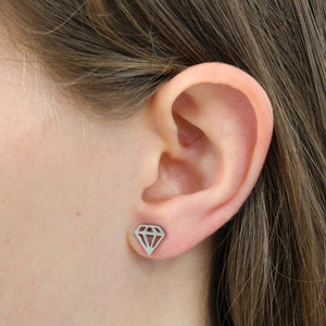 Stainless Steel Earring Studs - Hello Gorgeous - GEO DIAMONDS