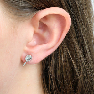 Stainless Steel Earring Studs - Strong Beautiful Courageous - TENNIS ANYONE?