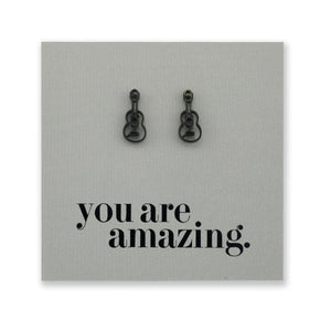 Stainless Steel Earring Studs - You Are Amazing - ACOUSTIC GUITARS