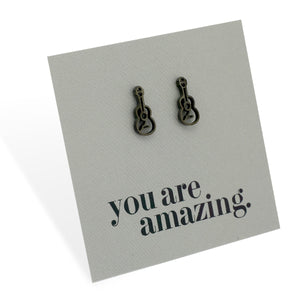 Stainless Steel Earring Studs - You Are Amazing - ACOUSTIC GUITARS