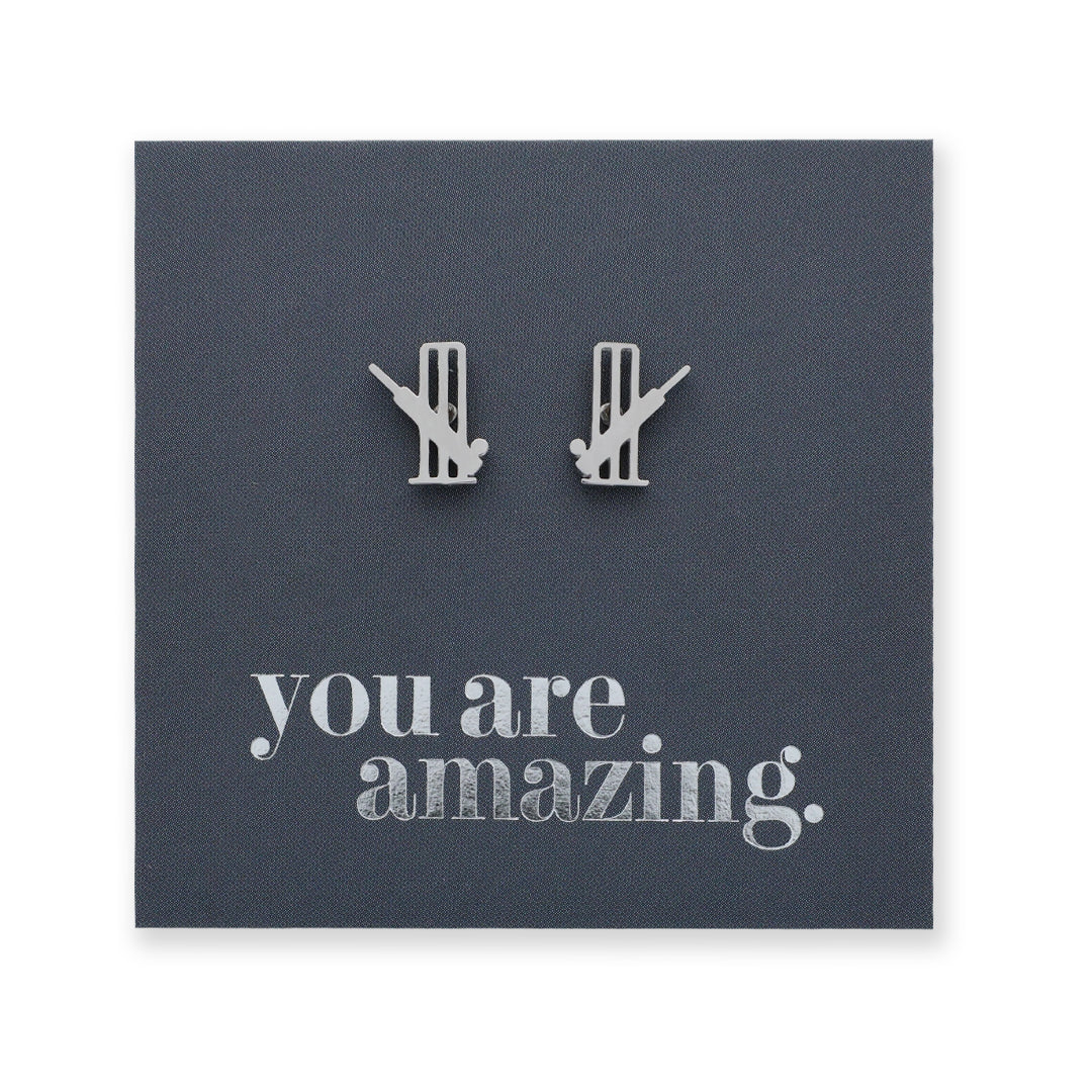 Stainless Steel Earring Studs - You Are Amazing - CRICKET