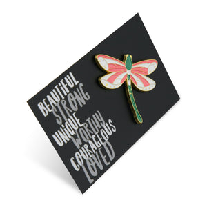 Lovely Pins! Beautiful Strong Unique - Dragonfly Enamel Badge Pin - (11831)