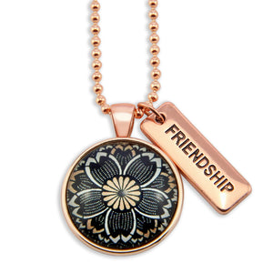 Heart & Soul Collection - Rose Gold ' FRIENDSHIP ' Necklace - Buttercup (10544)