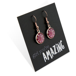 BOHO Collection - Girl You're Amazing - Rose Gold Dangle Earrings - Daybreak (11614)