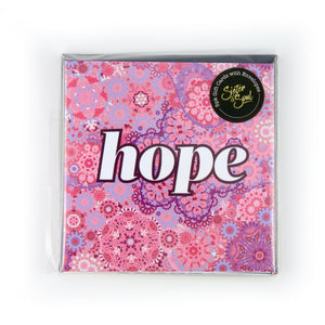 Gift card pack raising money for breast cancer research.