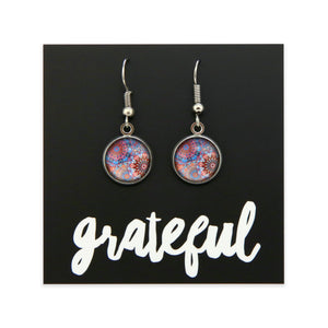 BOHO Collection - Grateful - Vintage Silver Dangle Earrings - Glaze (12745)