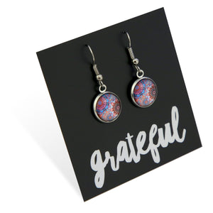 BOHO Collection - Grateful - Vintage Silver Dangle Earrings - Glaze (12745)