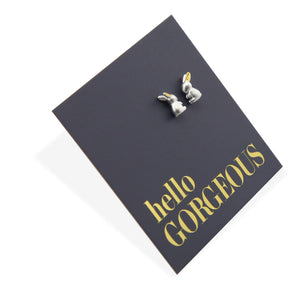 Itsy Bitsy Bunny - Sterling Silver Studs - Hello Gorgeous - (12263)