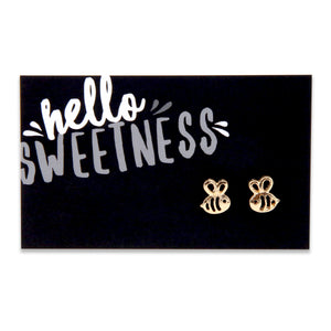 Hello Sweetness! Bumble Bee Earring Studs - Gold (9812)