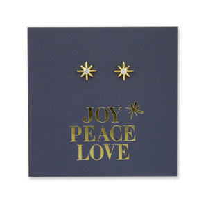 Sterling Silver Gold - North Star - Joy Peace Love (11431)