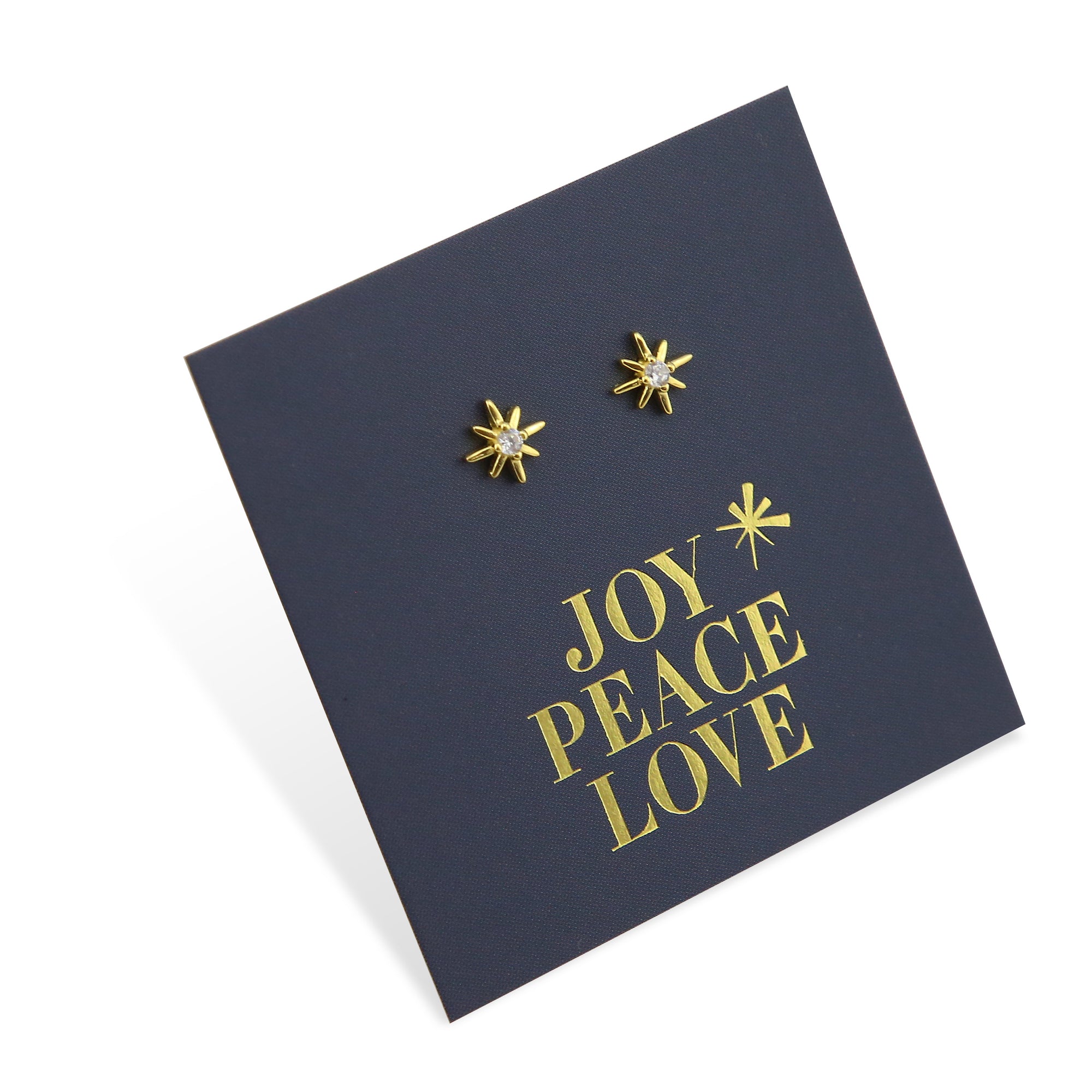 Sterling Silver Gold - North Star - Joy Peace Love (11431)