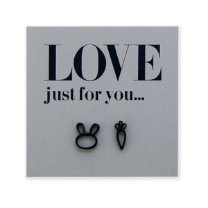 Stainless Steel Earring Studs - Love Just For You - RABBIT & CARROT