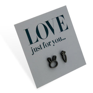 Stainless Steel Earring Studs - Love Just For You - RABBIT & CARROT