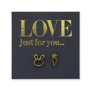 Stainless Steel Earring Studs - Love Just For You - RABBIT & CARROT