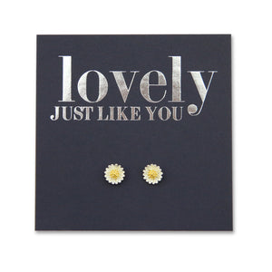 Tiny Daisy Studs - Sterling Silver - Lovely Just Like You (9413-F)