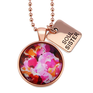 PINK COLLECTION - Rose Gold 'SOUL SISTER' Necklace - Ramona (10631)