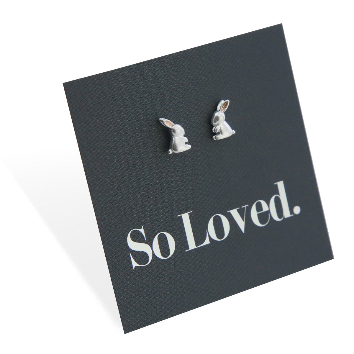 Itsy Bitsy Bunny - Sterling Silver Studs - So Loved - (11414)