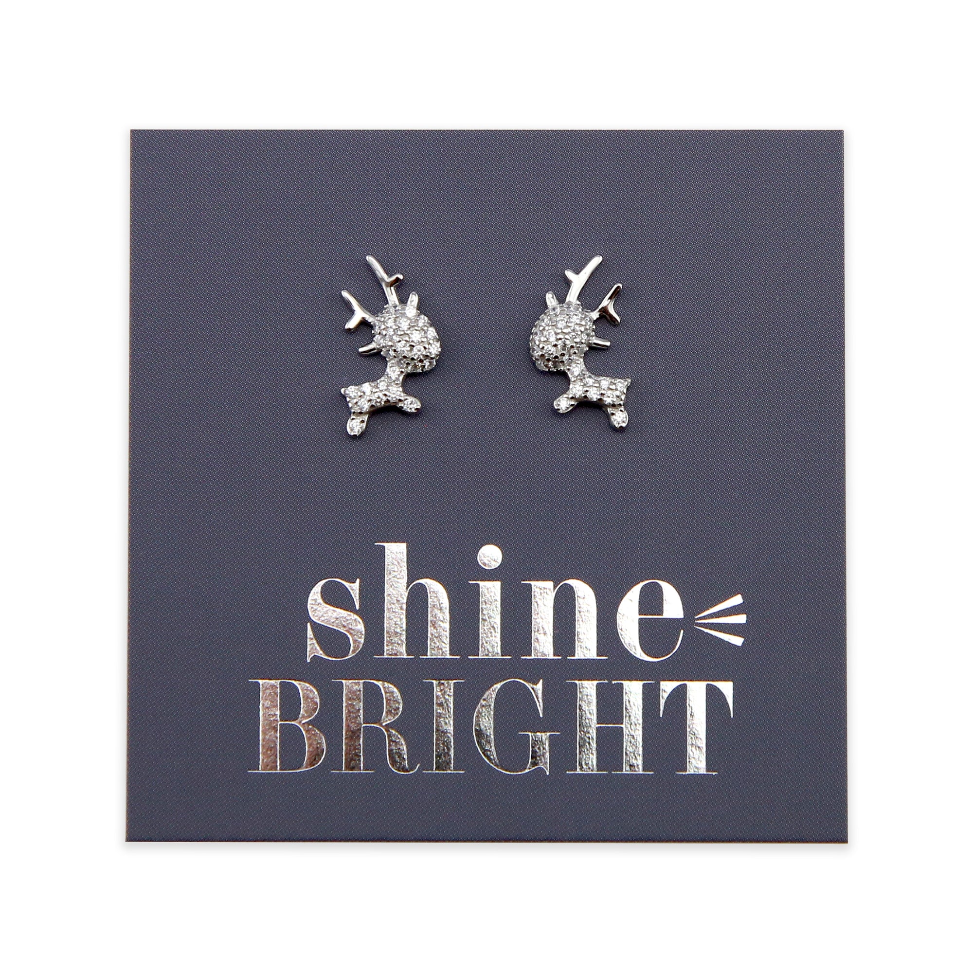 Sterling Silver Studs - Shine Bright - Reindeer Studs (9317)