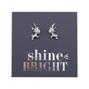 Sterling Silver Studs - Shine Bright - Reindeer Studs (9317)