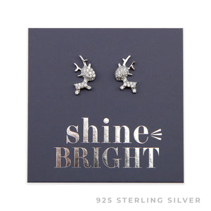 Sterling Silver Studs - Shine Bright - Reindeer Studs (9317)